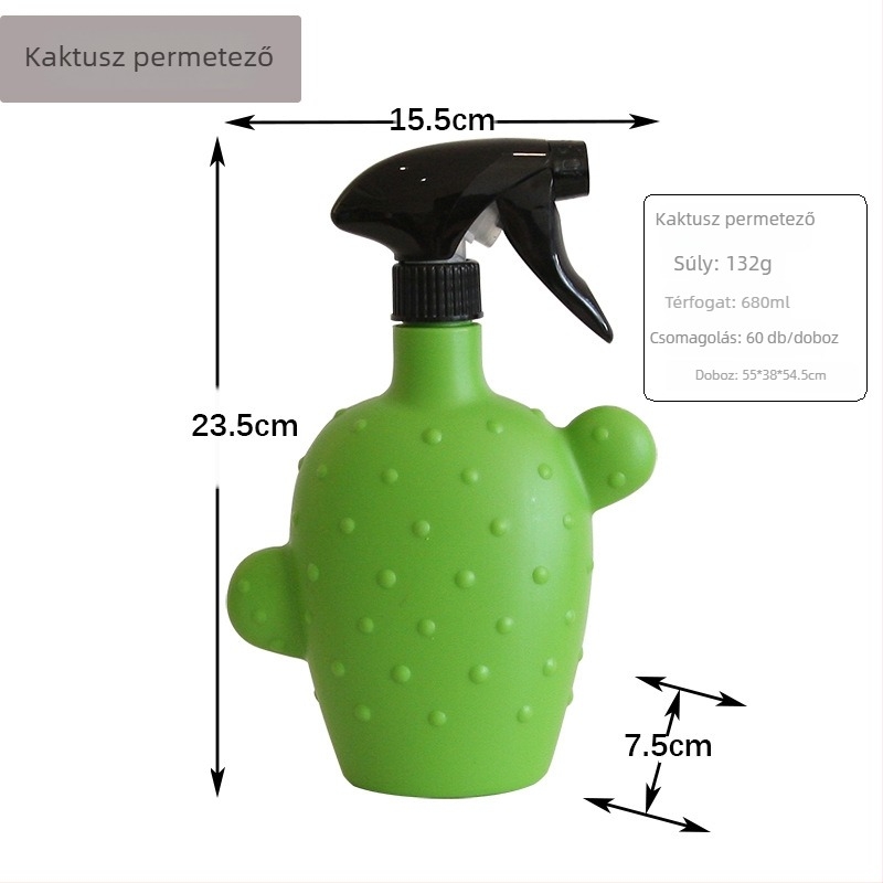 Kaktusz öntöző kanna, műanyagból, pneumatikus permetező, otthoni kertészkedéshez