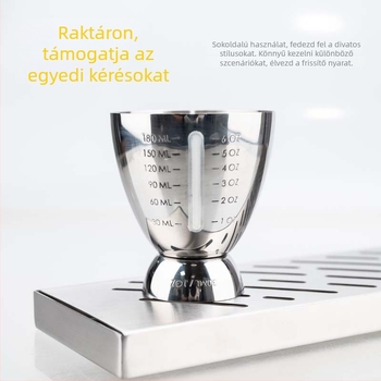 Tojás alakú mérőedény rozsdamentes acélból, skálával, BINLUO, 80 g