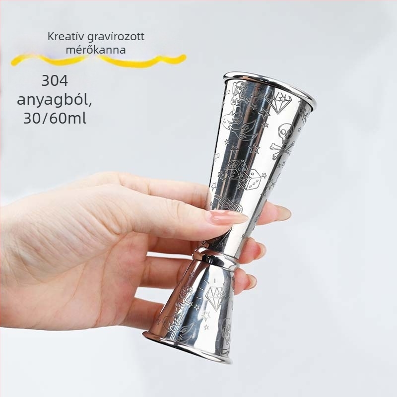 Tojás alakú mérőedény rozsdamentes acélból, skálával, BINLUO, 80 g