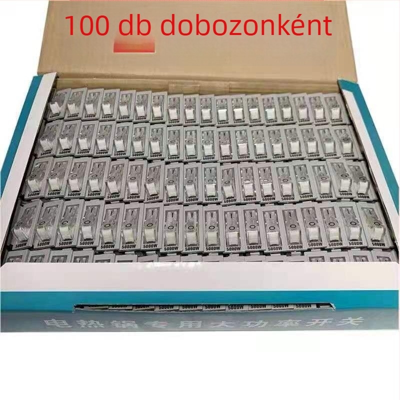 Elektromos wok/serpenyő kapcsoló gomb, multifunkcionális, hajóformájú ovális kivitel világítással, CQC tanúsítvány, névleges ≤250V, elektromos élettartam 10000 ciklus