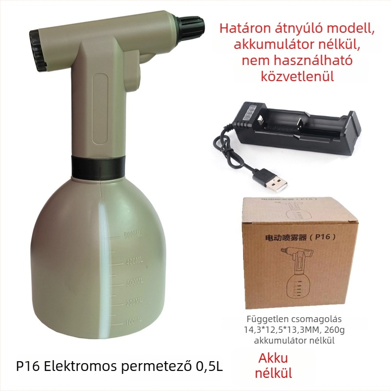 Elektromos öntöző kanna és permetező — műanyag, AG márka; kivehető akkumulátor; kerthez és otthoni használathoz