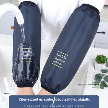 Kötény ujjakkal — vízálló, olajálló, tartós konyhai védelem