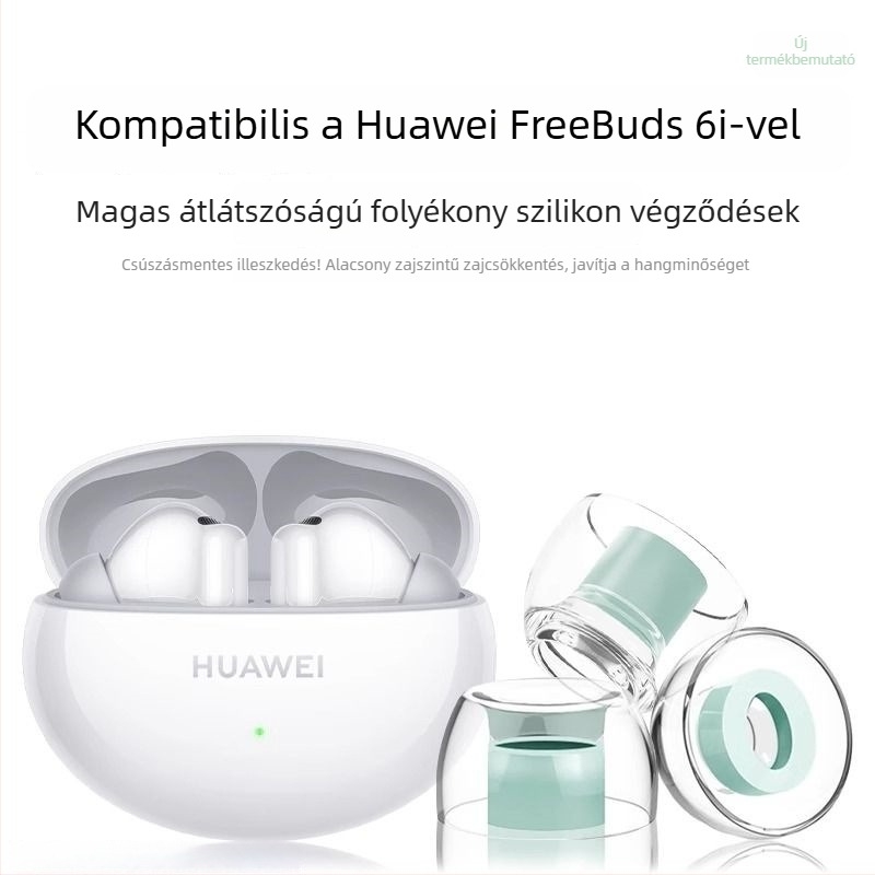 Folyékony szilikon hüvely a Huawei FreeBuds 6i-hez – csúszásmentes, zajcsökkentő fülvédő sapkák, esztétikus kényelem, 2024-es megjelenés