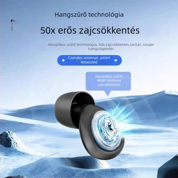 Szilikon füldugók alváshoz és tanuláshoz, 38 dB zajcsökkentés, mosható