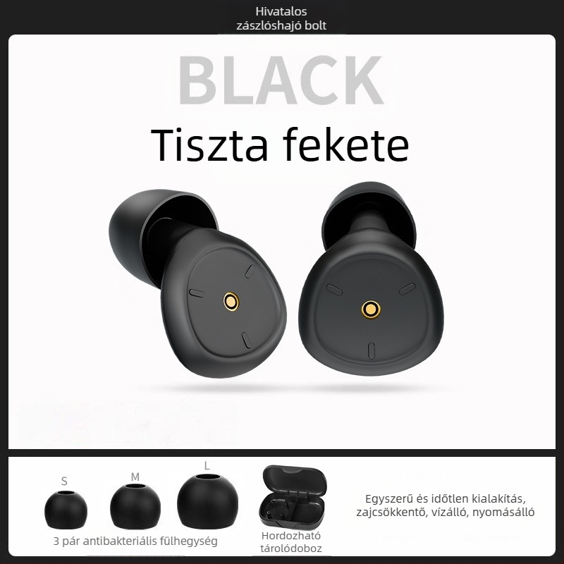 Szilikon füldugók alváshoz és tanuláshoz, 38 dB zajcsökkentés, mosható