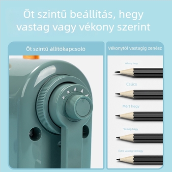 Deli 0642S ceruzahegyező – kézi, műanyag, geometriai dizájn, uniszex