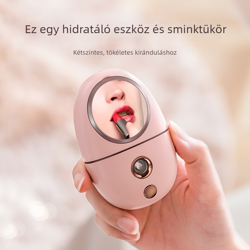 GEEKFUN Hordozható nano-spray arc‑hidratáló készülék hideg spray‑vel, beépített akkumulátor 100–300 mAh, üzemidő több mint 12 óra, 1 üzemmód