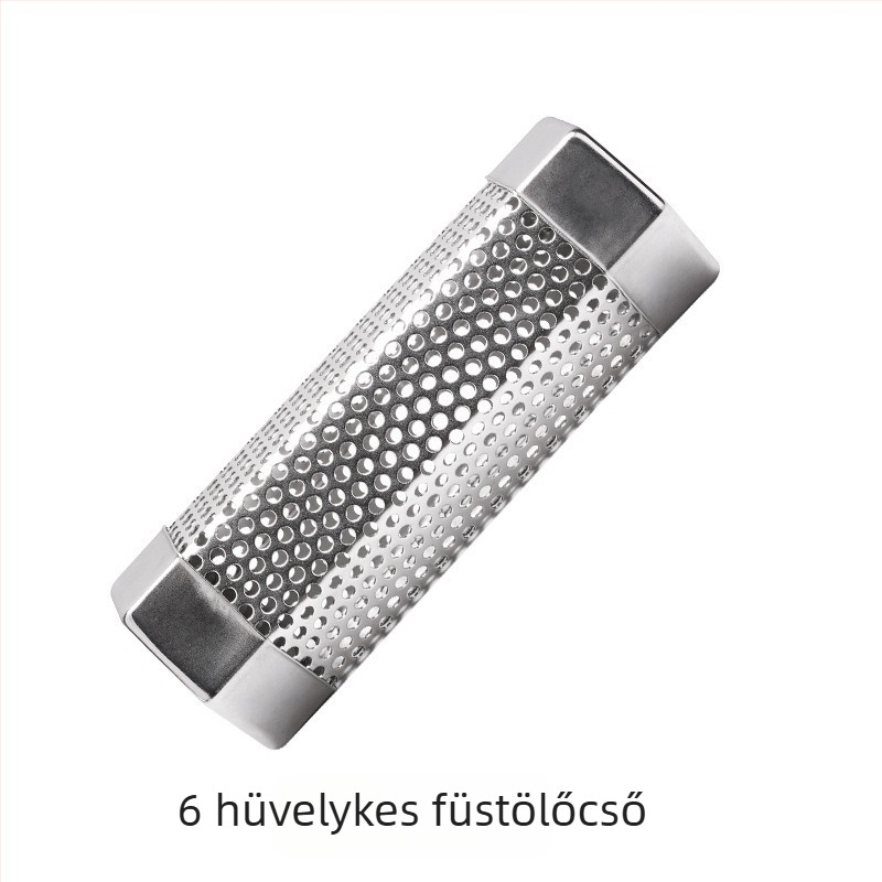 Rozsdamentes acél BBQ füstölő — hatszögletű rombusz forma, hordozható, rozsdaálló, tapadásmentes