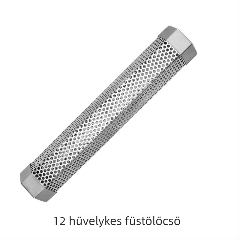 Rozsdamentes acél BBQ füstölő — hatszögletű rombusz forma, hordozható, rozsdaálló, tapadásmentes
