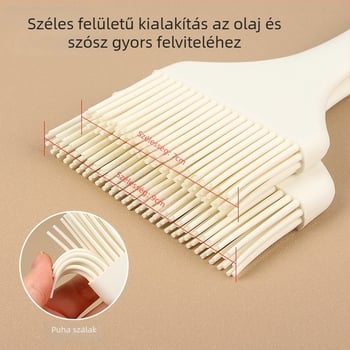 Grill szilikon ecset – széles fej, élelmiszer-biztonságú, monolitikus szilikon-kialakítás, szósz ecset