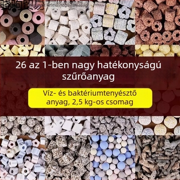 Akvarisztikus szűrőanyag nitriifikáló baktériumokkal és szűrőgyapottal a víz tisztításához