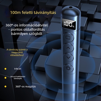 Oldalváltó toll lézerrel - USB-tölthető, többfunkciós prezentáló multimédiás oktatáshoz