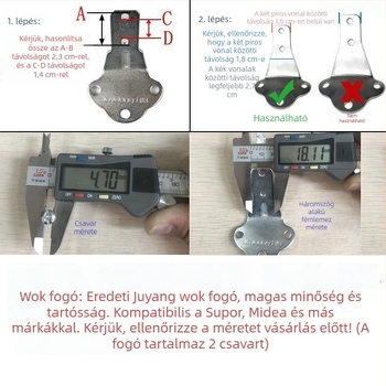 Wok fogó, égés elleni védelem, PP anyag, kompatibilis Supor indukciós tűzhelyekkel