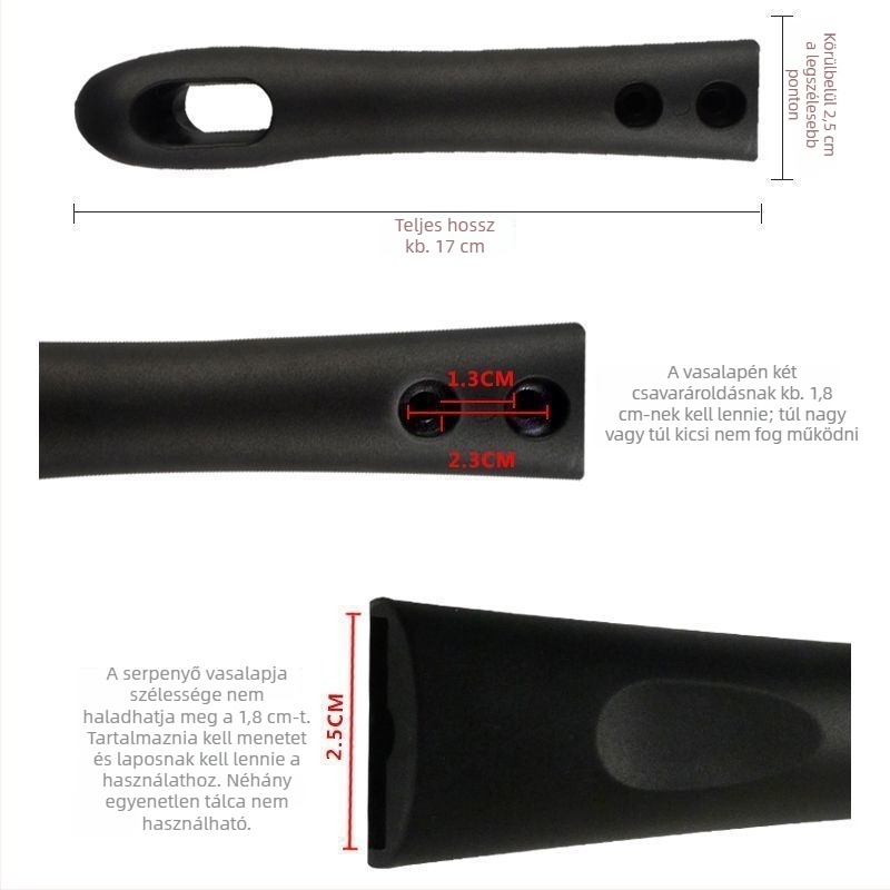 Wok fogó, égés elleni védelem, PP anyag, kompatibilis Supor indukciós tűzhelyekkel