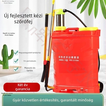 Mezőgazdasági hátizsákos permetező — kézi működtetésű, magas nyomású, hajtókaros, növényvédelmi és fertőtlenítő célokra