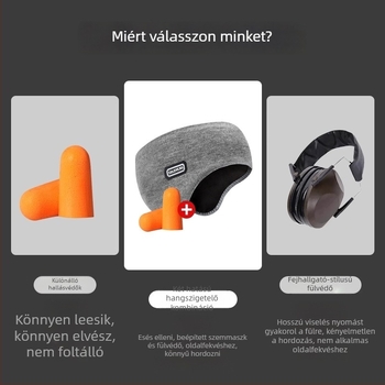 Oldalsó alvásra tervezett zajcsökkentő fülvédők, plüss anyag, hangszigetelés, felnőttek, kerékpározáshoz