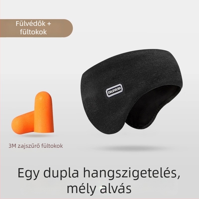 Oldalsó alvásra tervezett zajcsökkentő fülvédők, plüss anyag, hangszigetelés, felnőttek, kerékpározáshoz