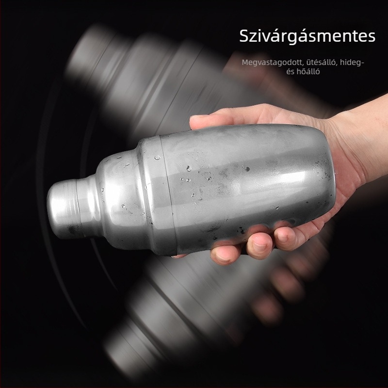 Koktél shaker vastagított 304 rozsdamentes acélból, modern minimál stílus, modell xhy666, márka Xiao Zhang
