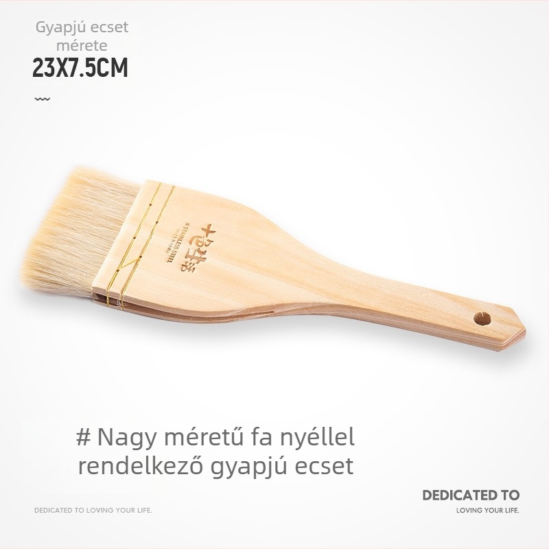 Grill ecset, 40% gyapjú + 60% rost szálak, fa fogantyúval, 400 darabos csomag, új kínai stílus