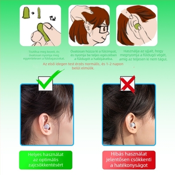 Deli zajcsökkentő füldugók, professzionális hangszigetelés, modellek 19750, 19752, 19753