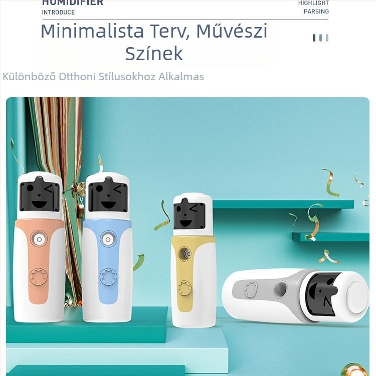 Yimei YM-1185 kézi arc-hidratáló készülék oxigénsprével, 1 fokozat, hideg és meleg permet, köd idő 61–120 s