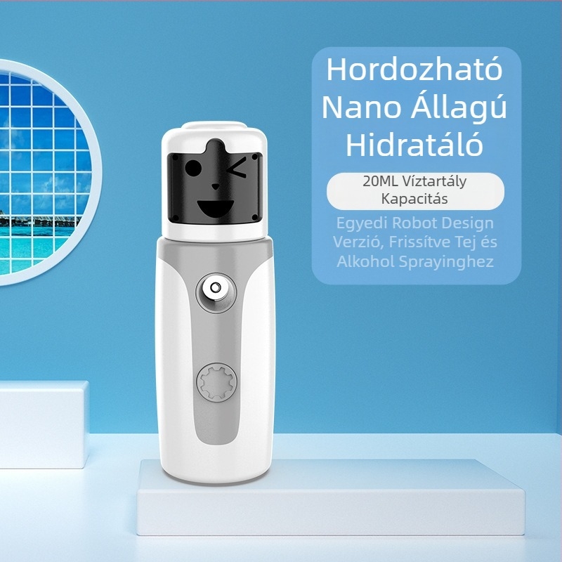 Yimei YM-1185 kézi arc-hidratáló készülék oxigénsprével, 1 fokozat, hideg és meleg permet, köd idő 61–120 s