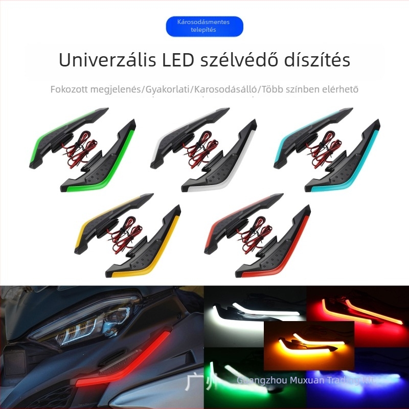 Kevanly Fixed Wing motorkerékpár LED környezeti fény, univerzális típus, 12V, dekoratív, nagy fényerő