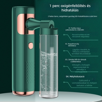 SD-04 hordozható arc hidratáló permetező készülék – hideg permet, beépített 500–800 mAh akkumulátor, köd idő ≤10 s, üzemidő akár 1 óra