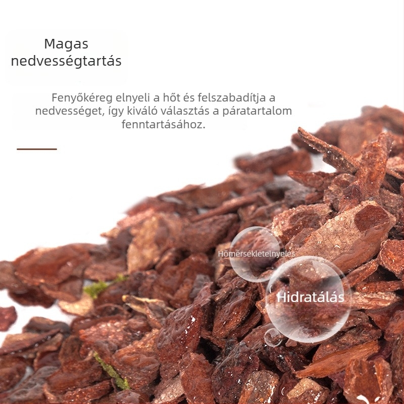 Reptizoo hüllők számára kéreg matrac - granulált aljzat, nedvesítő és szagsemlegesítő, frissen tartja a terrárium levegőjét