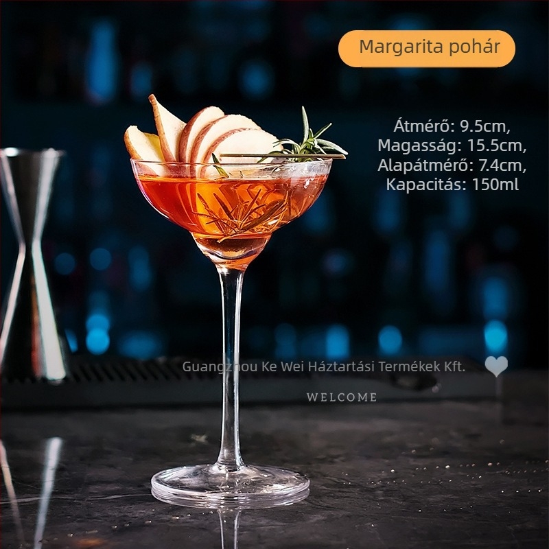 Martini pohár, üvegből, kapacitás 201–300 ml, modern minimalista stílus, koktél pohár