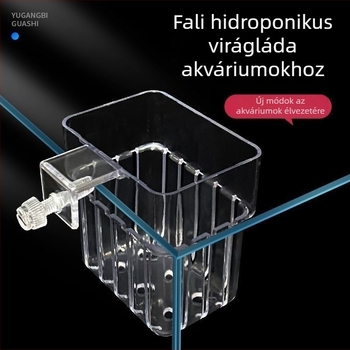 Fali akváriumi hidroponikus ültetőkosár (ABS; Eredet: Guangzhou; Tömeg: 40 g; Kategória: Akváriumi felszerelés)