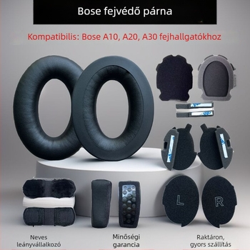 Bőr fülvédő párna borítás Bose Aviation Headset A10/A20/A30 – proteín bőr anyag, kifogástalan kivitelezés
