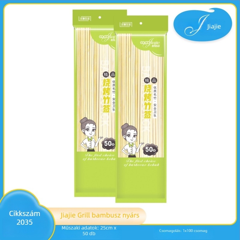 Egyszer használatos bambusznyárs grillsütőkhöz – Good and Clean, BBQ sorozat, Moso bambusz, Guangdong eredet, Prémium termék