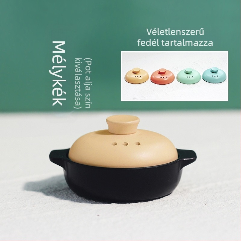 Bábaház mini fazék készlet - ötvözet anyag, modell D560, 3 darabos készlet