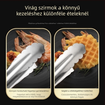 Élelmiszer-klipező 201 rozsdamentes acélból – anti égés, magas hőmérséklet-állóság, csúszásmentes, többfunkciós