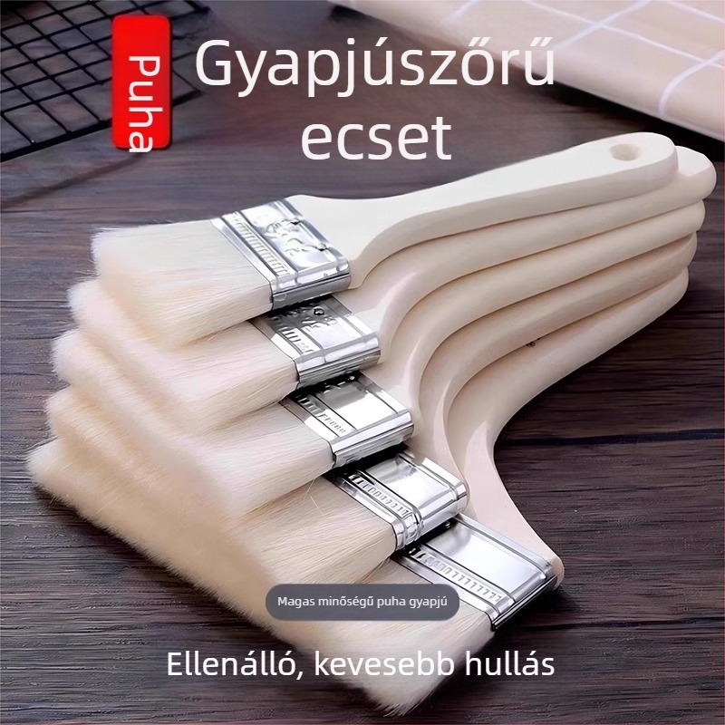 BBQ kefe PP szálakkal és fa nyéllel, élelmiszer-minőségű és hőálló