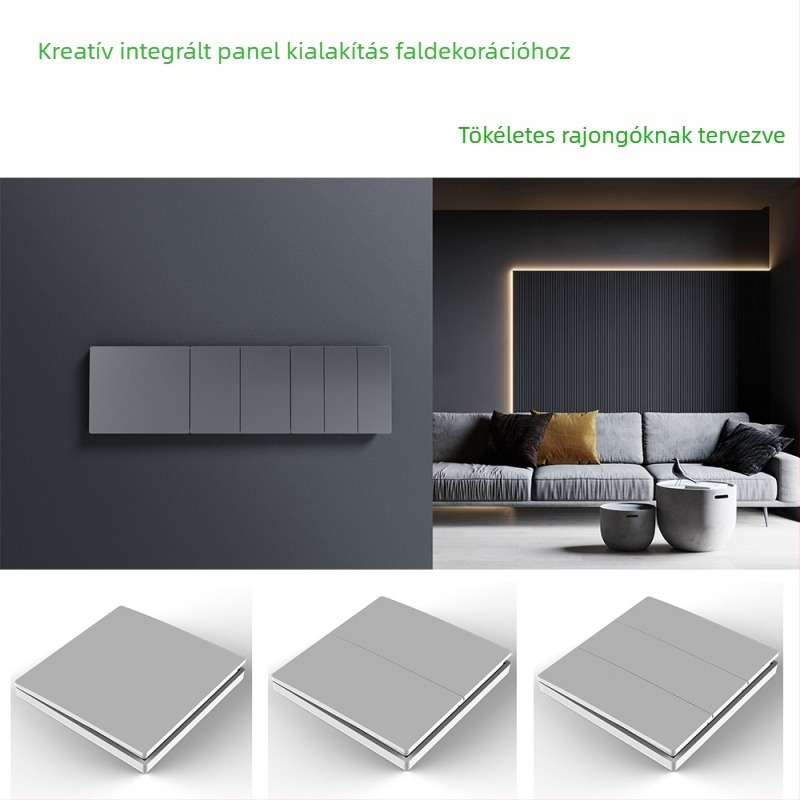 Keret nélküli nagy paneles vezeték nélküli távvezérlő kapcsoló, CE tanúsítvány, -20°C-tól 45°C-ig, Connect smart
