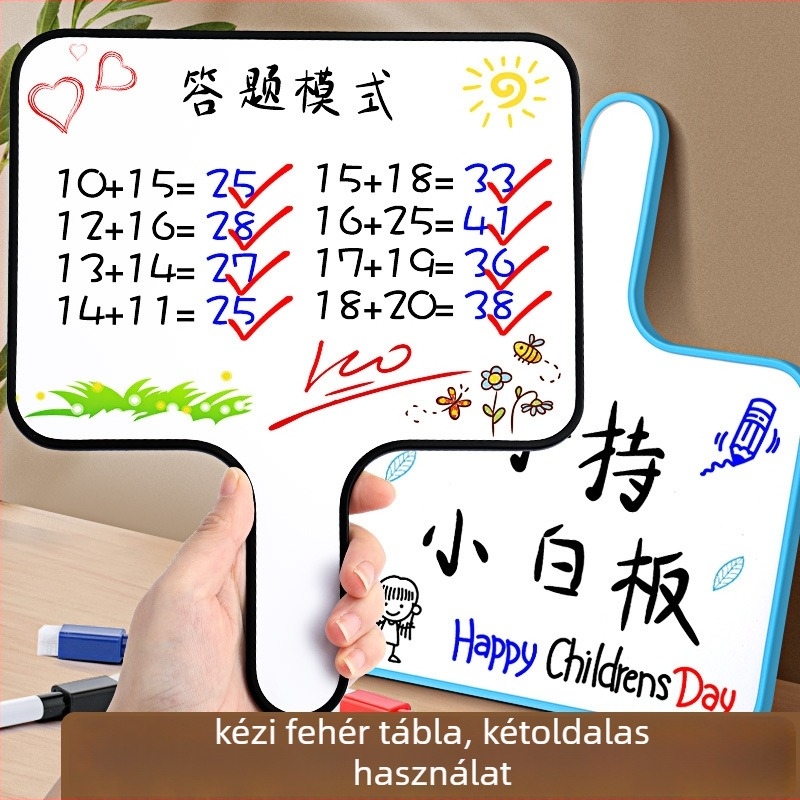 Reverse kézben tartható, kétoldalas, törölhető fehér tábla műanyag kerettel és panellel, modell FZ-3986, Reverse márka.