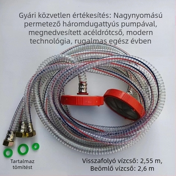 Jiaxin nagynyomású növényvédő permetező háromhengeres dugattyúpumpával, bemeneti cső szűrővel és visszatérő csővel