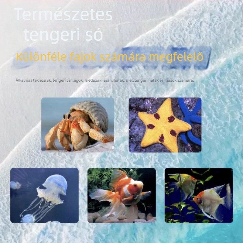 Akvaris só — különleges képlet tengeri csillagok és hermit rákok számára, természetes tengervíz, magas kalcium, medúzák számára biztonságos (Eredet: Guangdong; Tömeg: 1; Anyag: Egyéb; Kategória: Akvaris felszerelés)