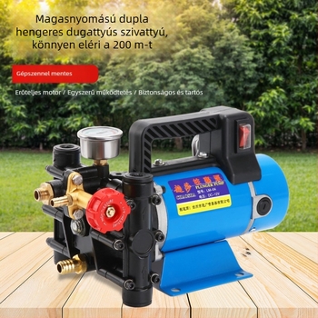 CS Hordozható magasnyomású dugattyús pumpa elektromos permetezőhöz, dupla henger, 12/24/48/60/220V, áramlás 16 lb/min, növényvédelmi célra, 1 év garancia