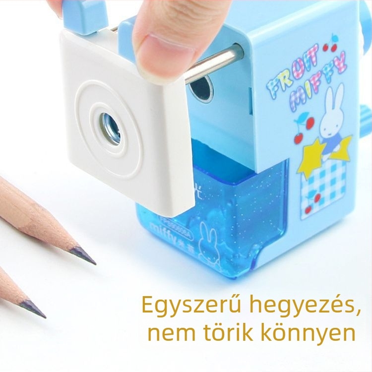 Kézi ceruzahegyező Miffy karikatúra – Modell 906e2 – Műanyag, négyzetes forma, 140 g