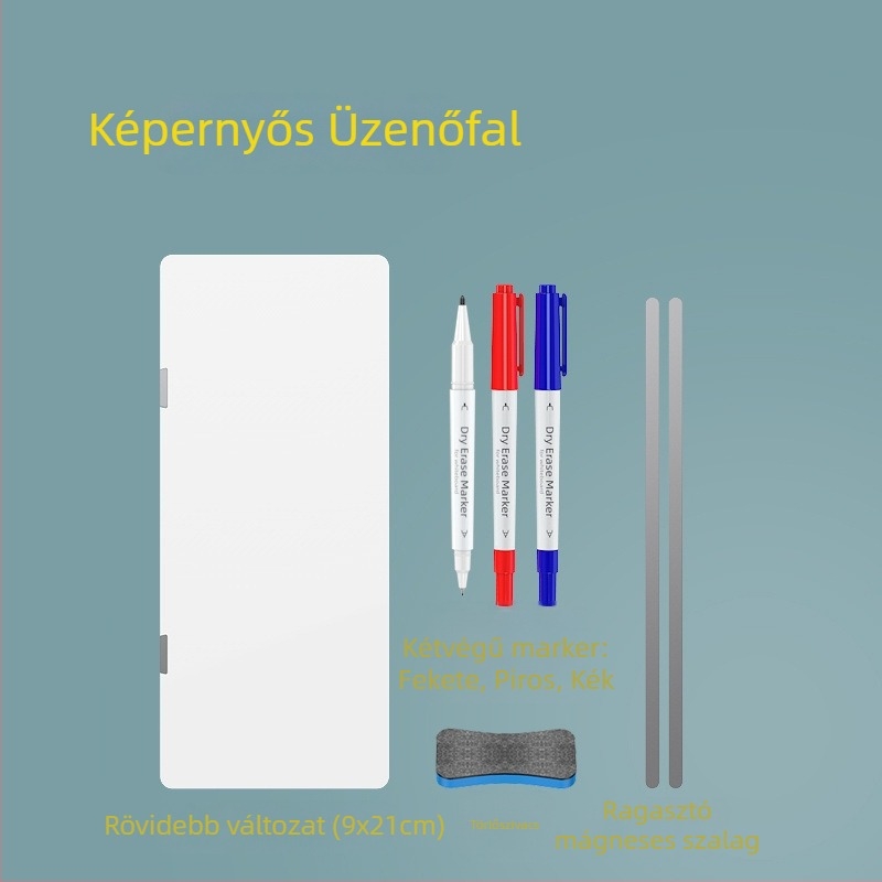 Kétoldalas mágneses fehér tábla monitor oldalára, törölhető jegyzetekkel