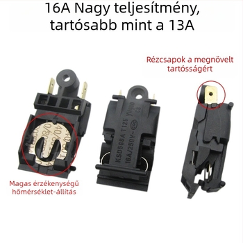 Elektromos vízforralóhoz tervezett hőmérséklet-szabályozó kapcsoló - 30A, nagy teljesítmény, tiszta réz érintkezők, automatikus kikapcsolás, gőzkapcsoló