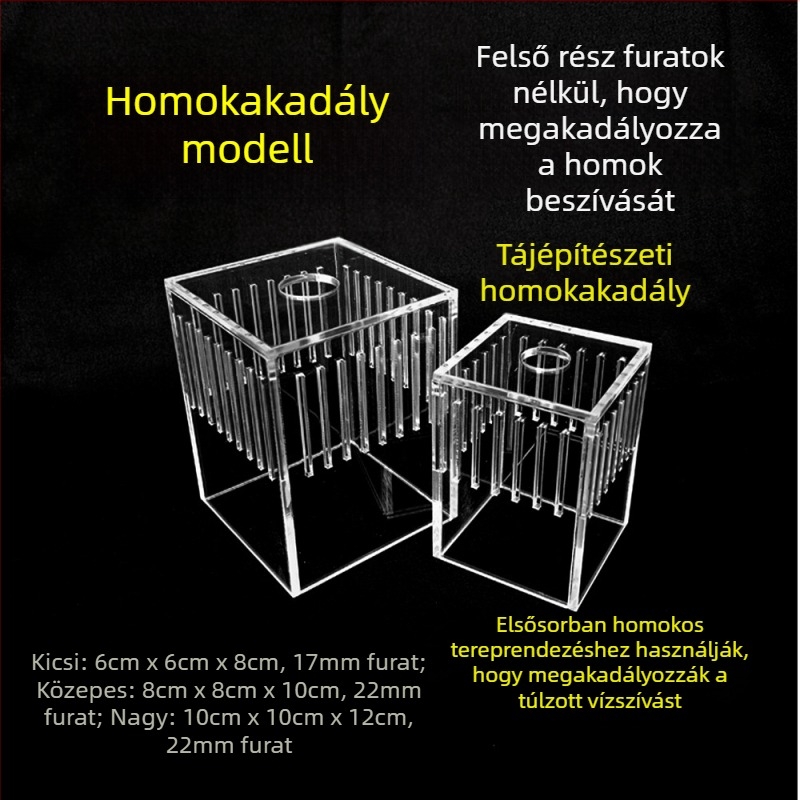 3 az 1-ben akváriumi vízpumpa bemeneti fedél, szívóhatás elleni pajzzsal és homokblokkoló dobozzal