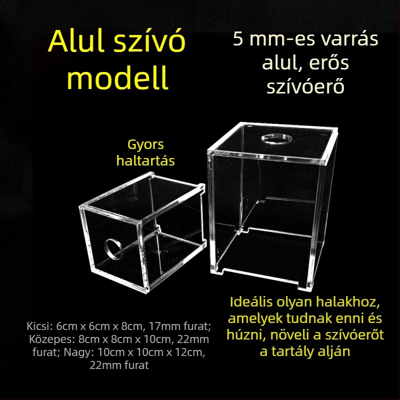 3 az 1-ben akváriumi vízpumpa bemeneti fedél, szívóhatás elleni pajzzsal és homokblokkoló dobozzal