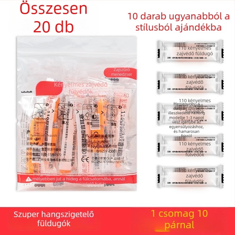Ipari szintű szilikon fülvédő dugók zajcsökkentéssel 29 dB-ig, anyag: TPR szilikon, mosható, csatlakozókábellel