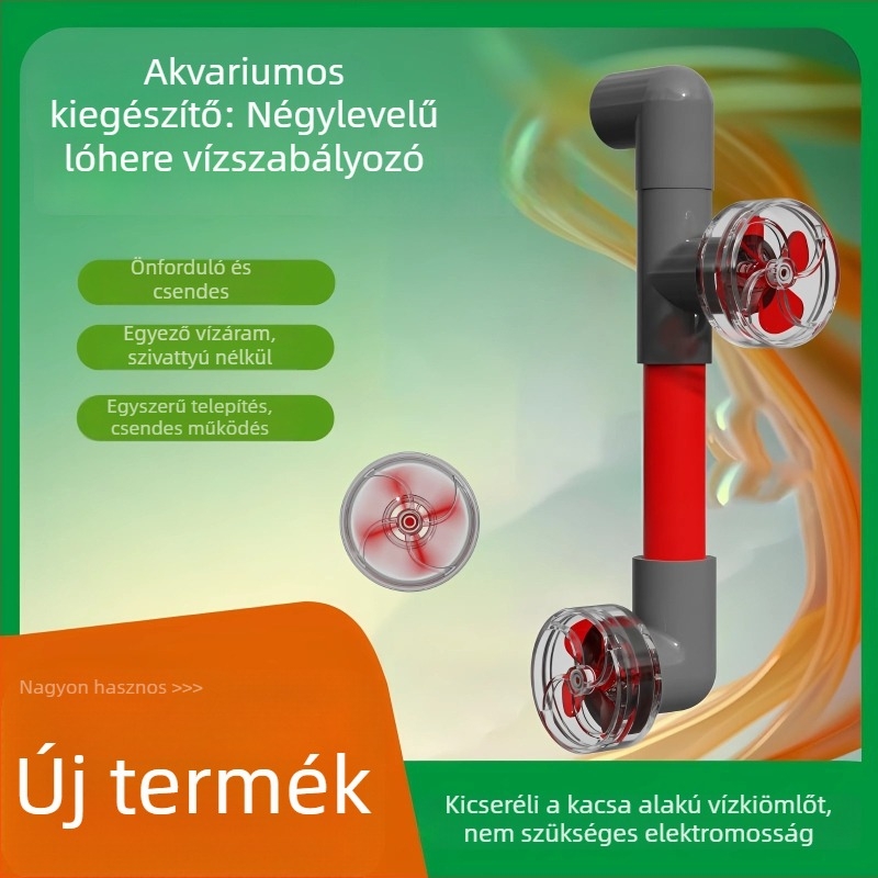 Akváriumi kiáramlás módosító készlet forgófejű fúvóka és vízcső csatlakozással, PVC, 500 g