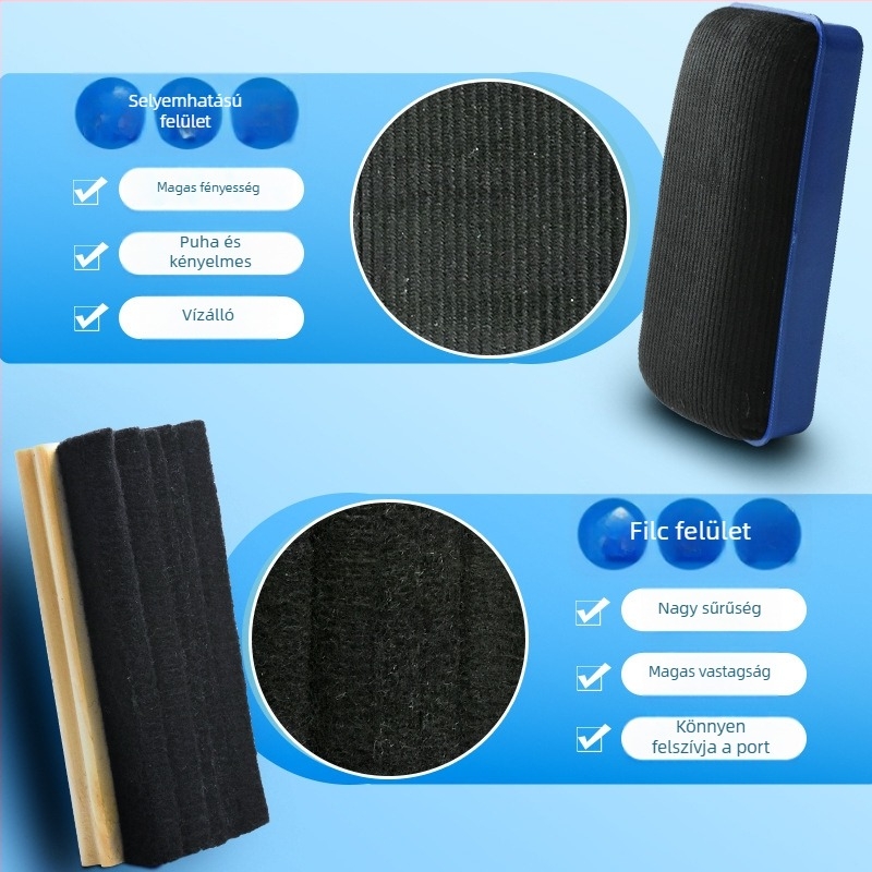 Xin Guo Fehér tábla radír – fa hátlap; filc felület; márka Xin Guo