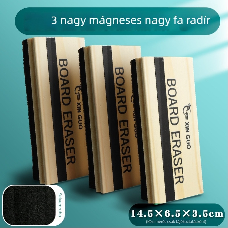 Xin Guo Fehér tábla radír – fa hátlap; filc felület; márka Xin Guo